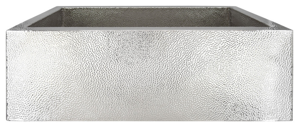 Pinnacle Copper Farmhouse Kitchen Sink, Polished Nickel