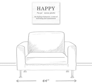 Happy Definition 16x20 Canvas Wall Art
