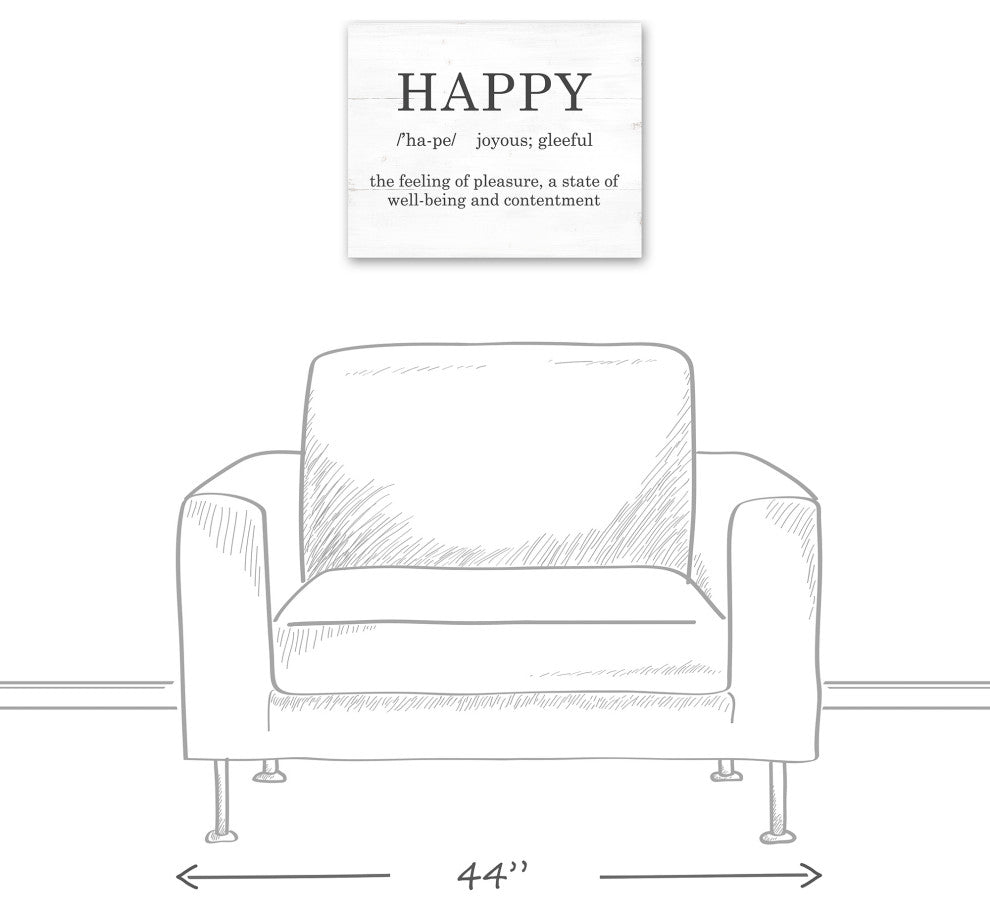 Happy Definition 16x20 Canvas Wall Art