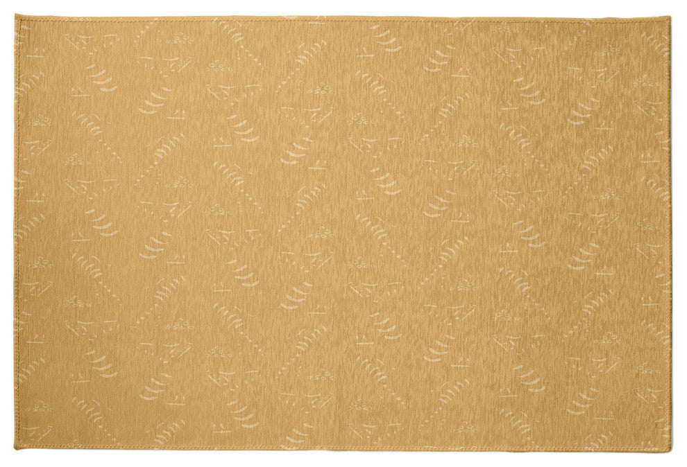 Muted Bongo Rug, Yellow, 5'x7'