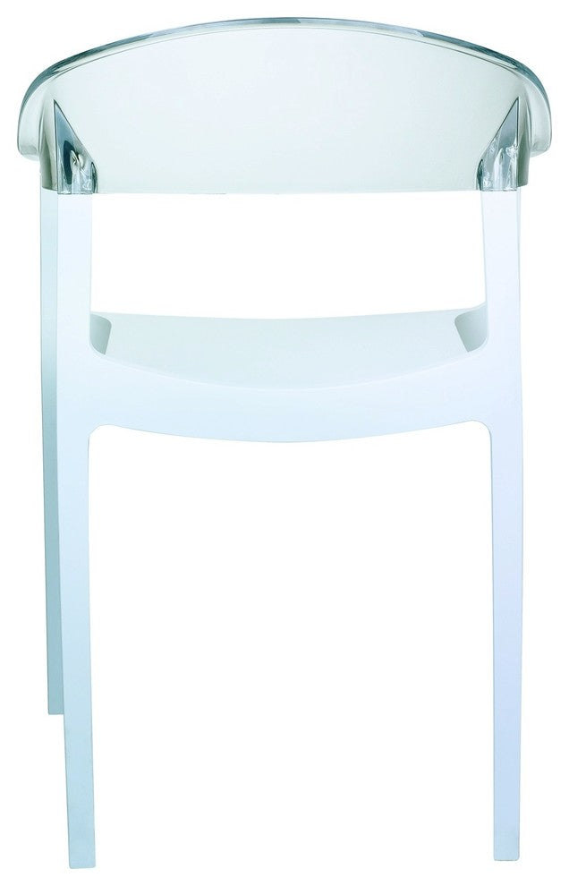 Compamia Carmen Dining Chairs, Set of 2, White and Clear