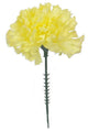 100 Violet Silk Carnations: 3.5" Flowers, 5" Stem for Wedding Decor, Yellow