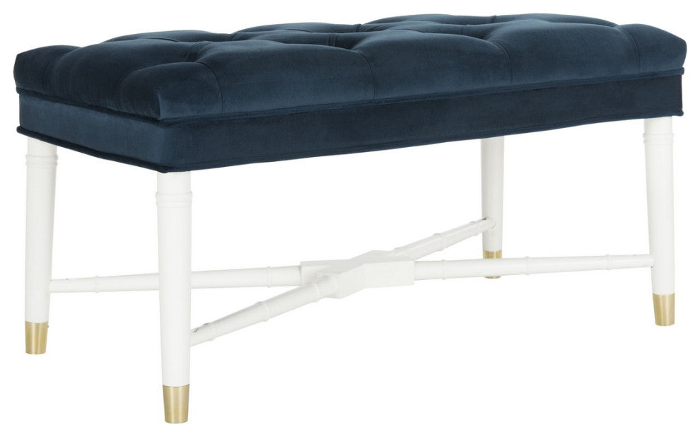 Safavieh Rory Tufted Bench, Navy
