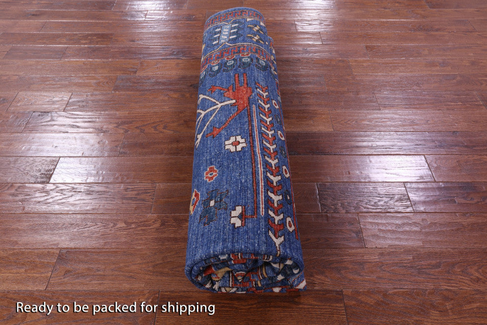 Persian Fine Serapi Hand Knotted Wool Rug 9' 1" X 11' 8" - Q12877
