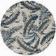 KAS Havana 2626 Gray/Blue Tropics Area Rug, 2'3"x8' Runner