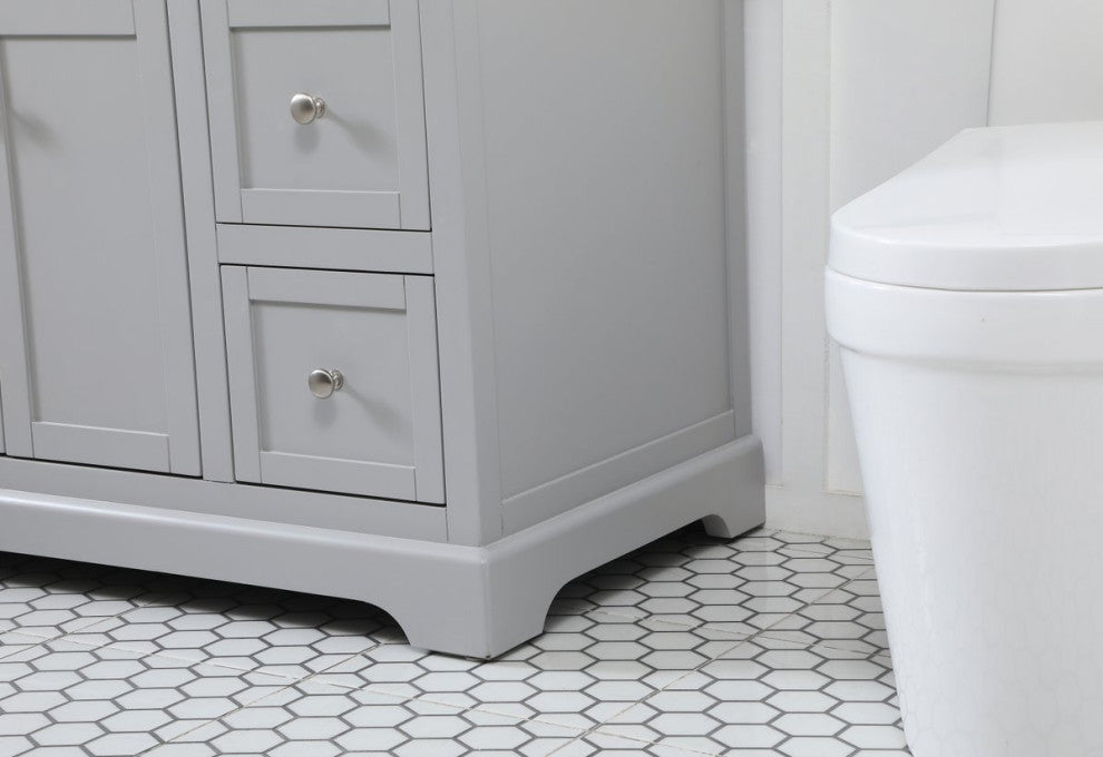 Home Living 22" Farmhouse Grey-Light Bathroom Vanity