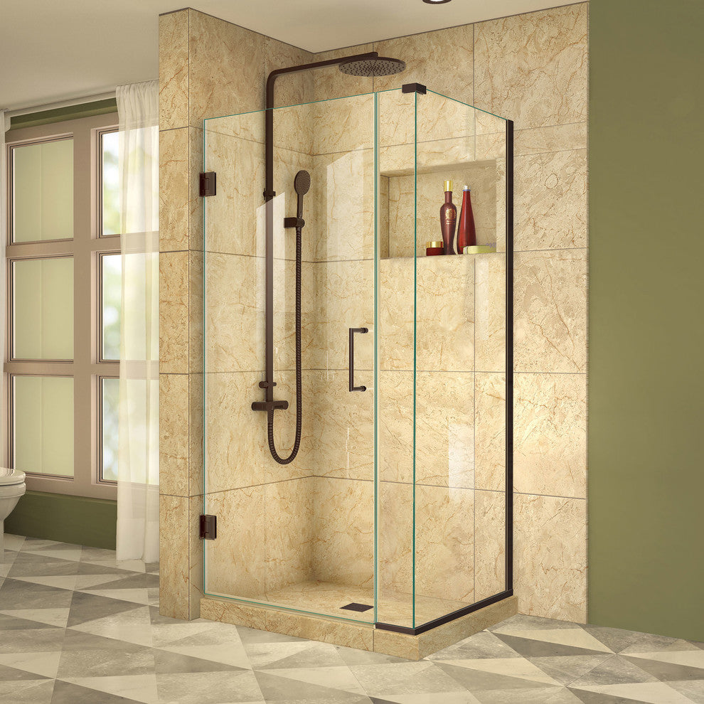 DreamLine Unidoor Plus 35.5"x34.38"x72" Shower Enclosure, Oil Rubbed Bronze