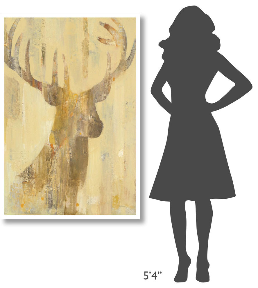 "Golden Antlers I" Digital Paper Print by Albena Hristova, 34"x50"
