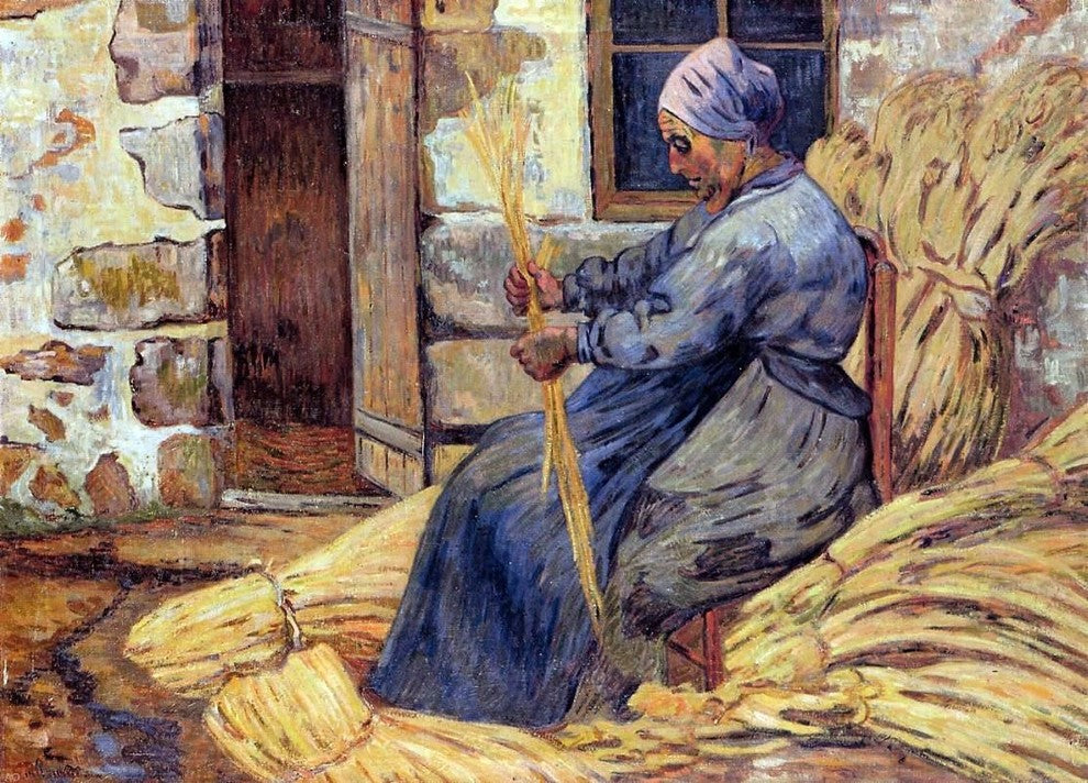 Armand Guillaumin Basket Maker Damiette, 18"x27" Wall Decal