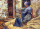 Armand Guillaumin Basket Maker Damiette, 18"x27" Wall Decal