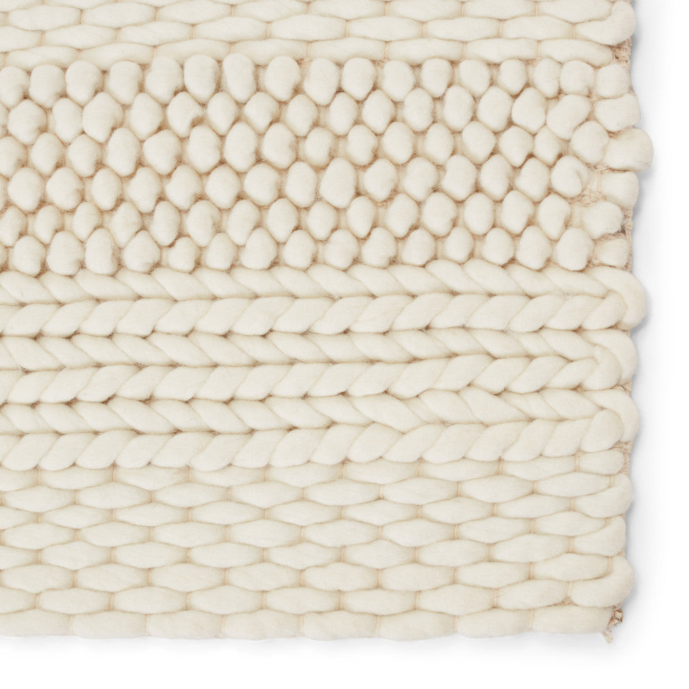 Jaipur Living Lagom Handmade Solid Area Rug, Ivory, 5'x8'