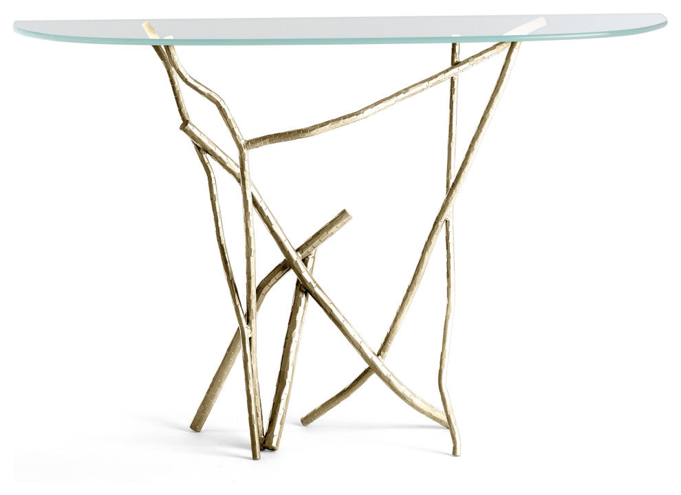 Brindille Console Table, Modern Brass Finish
