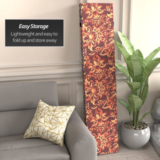 6' Tall Double Sided Floral Wallpaper Canvas Room Divider