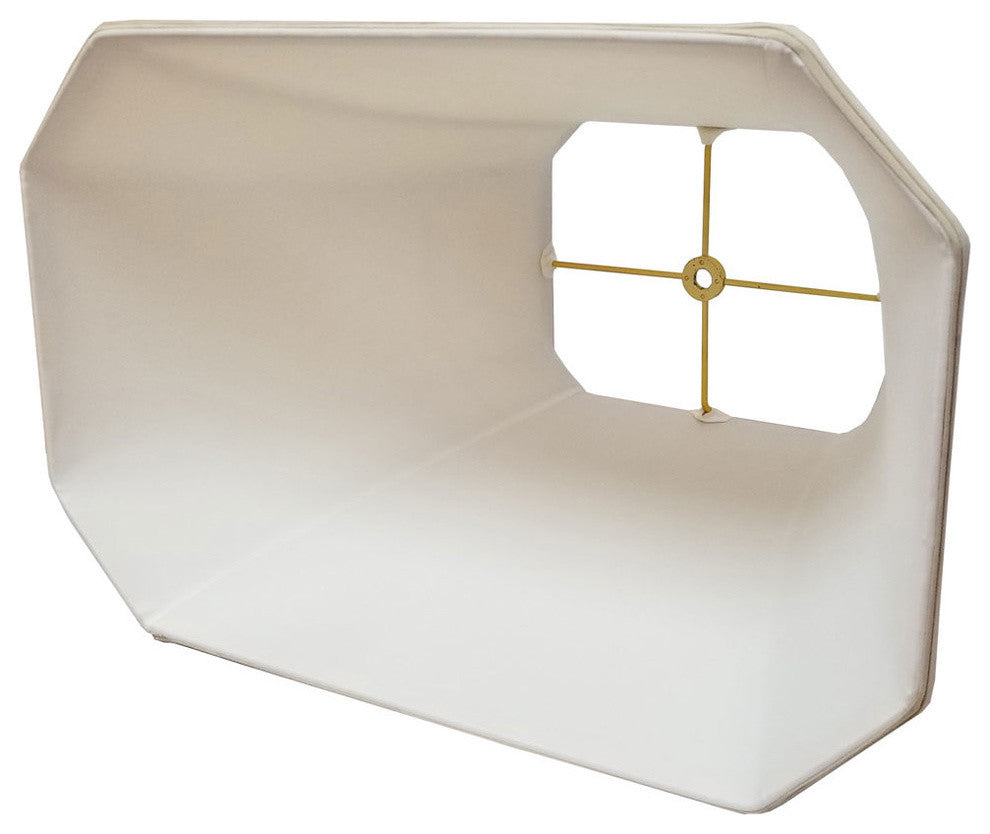 Royal Designs Rectangle Cut Corner Lamp Shade, Beige, 6x10x8.25