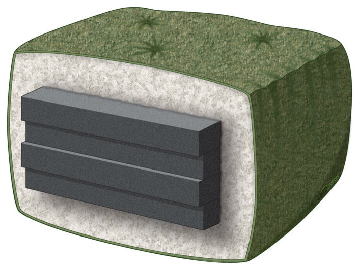Westfield Futon Set, Frame, Premium 8" Mattress, Full, Rugby Silver