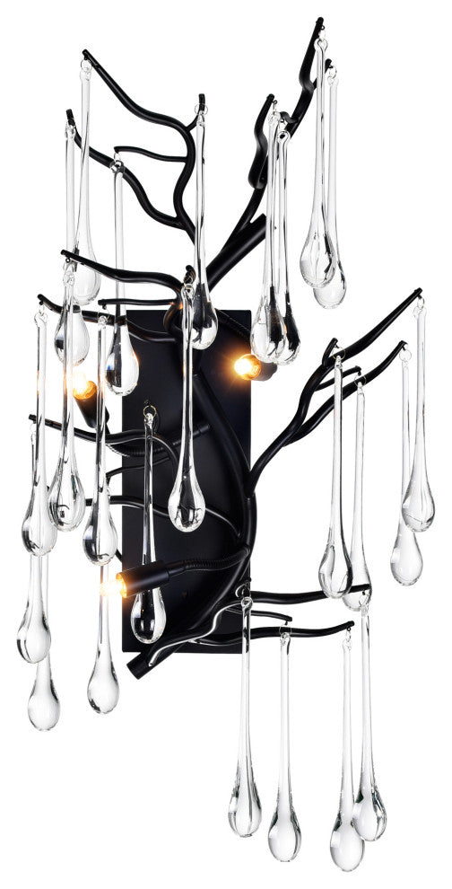 Anita 3 Light Wall Sconce With Black Finish