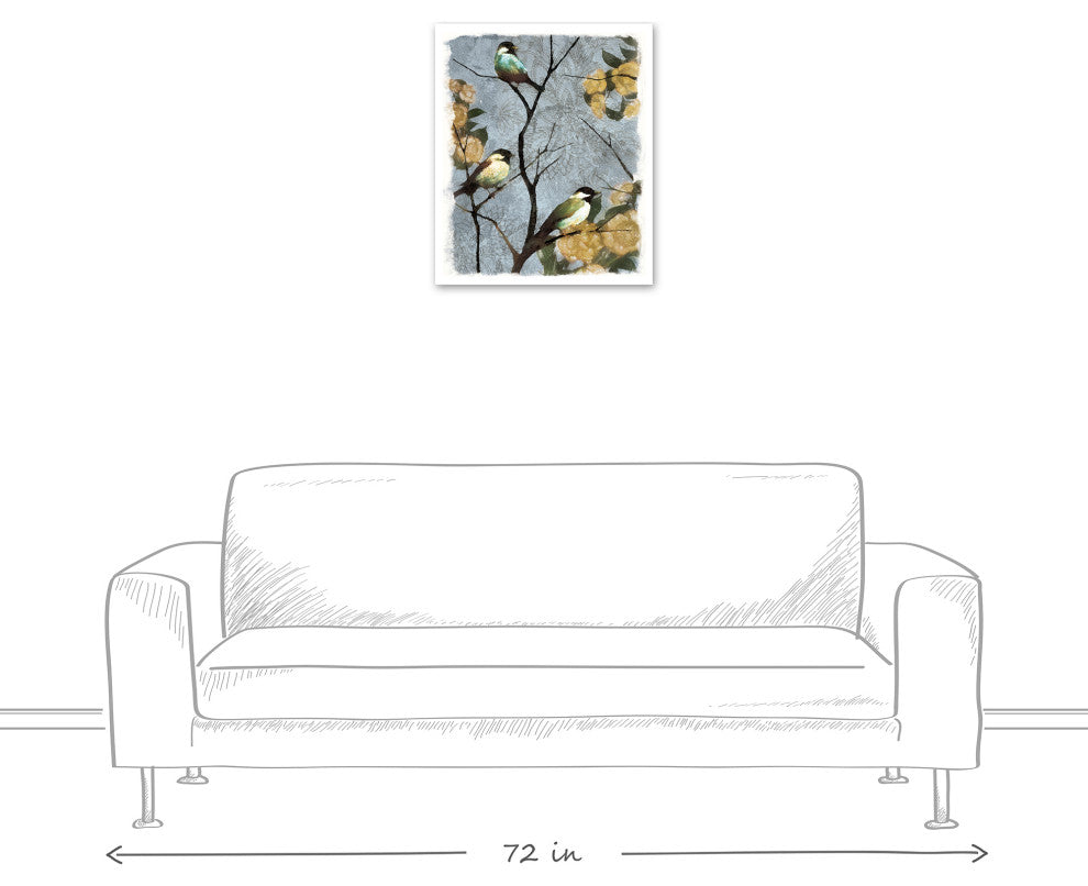 Chilling Birds 20x24 Canvas Wall Art