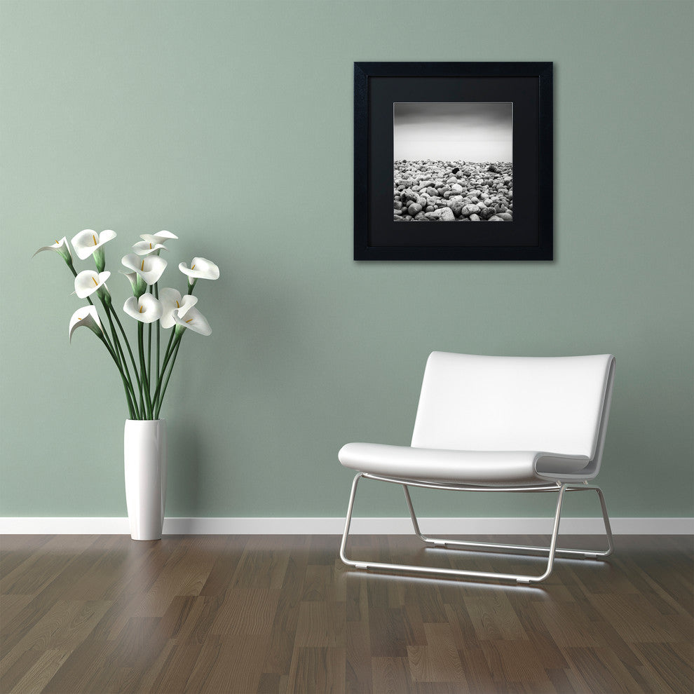 'Pebble Beach' Matted Framed Canvas Art by Dave MacVicar