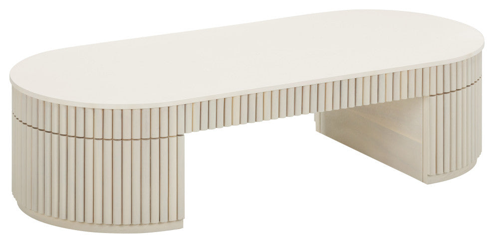 Bella Cream Oval Coffee Table