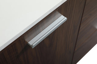 Home Living Modern Natural Oak-Light Bathroom Vanity, Walnut, 42"