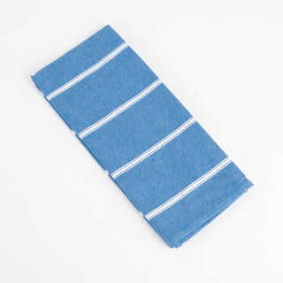 Classic Striped Pattern Kitchen Towel Napkin, Set of 4, Blue