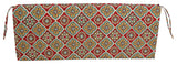 48"X19" Patterned Outdoor Spun Polyester Loveseat Cushion, Adonis Jewel