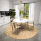 Indoor/Outdoor Sedona SN5 Wheat Machine Washable 8' x 8' Round Rug