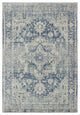 5??8??Ivory And Blue Oriental Area Rug