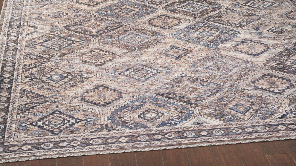 Nicole Curtis Nc Series 1 8' x 10' Ivory/Latte Machine Washable Area Rugs