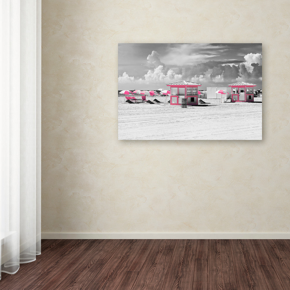 Philippe Hugonnard ''Pink Beach Houses Miami'' Canvas Art, 12x19