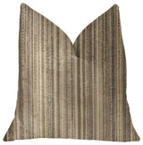 New Hampton Ivory and Beige Luxury Throw Pillow, 16"x16"