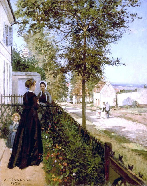 Camille Pissarro Road from Versailles to Louveciennes Gallery Wrapped Canvas
