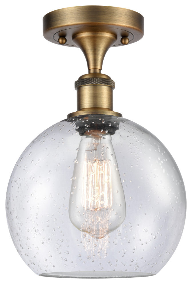 Innovations Lighting 516-1C-BB-G124-8 Athens 1 Light 8" Semi-Flush Mount