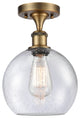 Innovations Lighting 516-1C-BB-G124-8 Athens 1 Light 8" Semi-Flush Mount