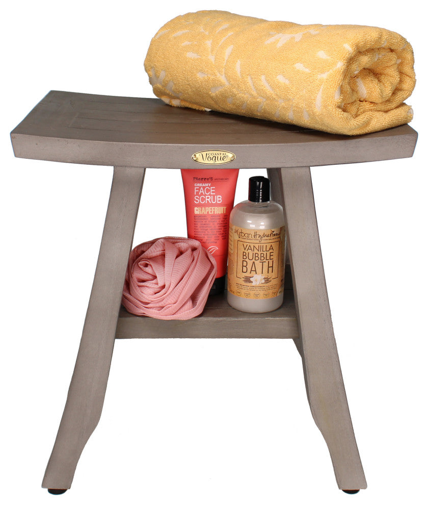 CoastalVogue Satori 18" Wide ShowerBench GR167, Gray