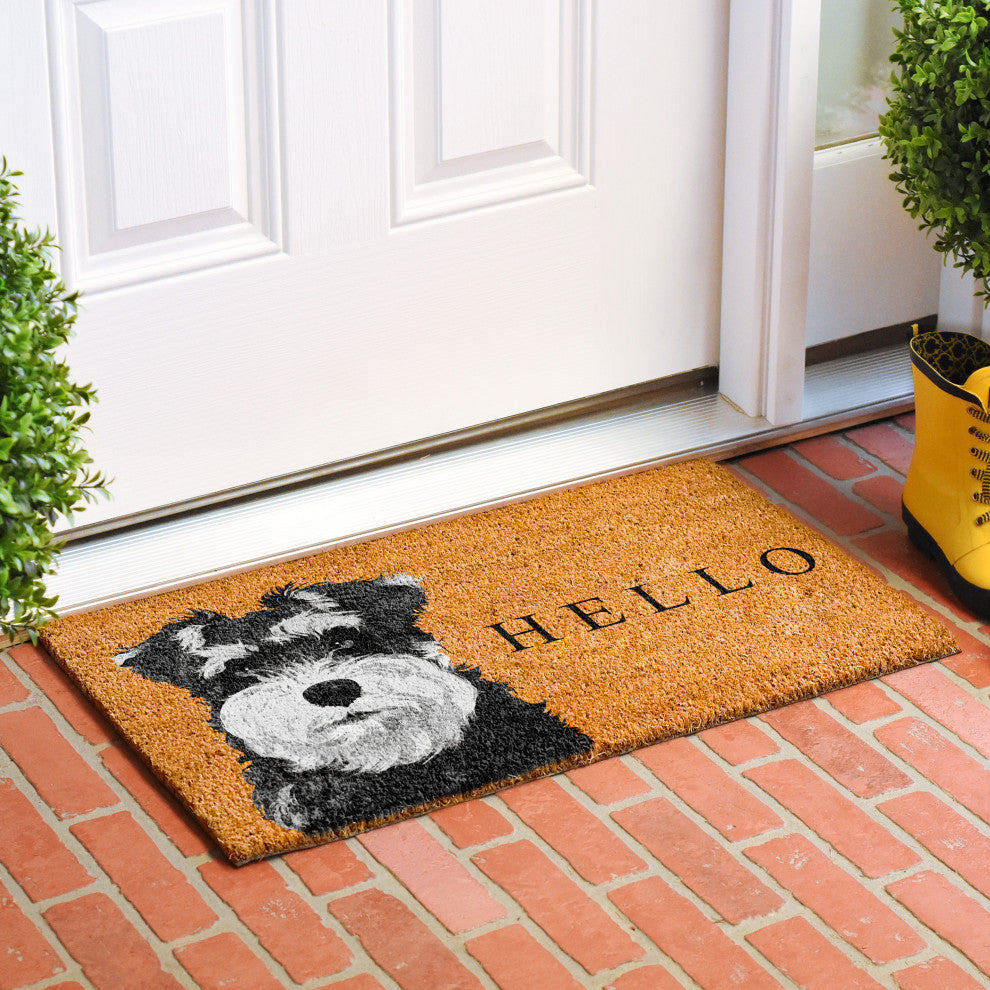 Calloway Mills Black Schnauzer Doormat, 24"x36"