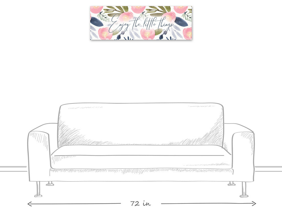 Enjoy the Little Things 12x36 Canvas Wall Art