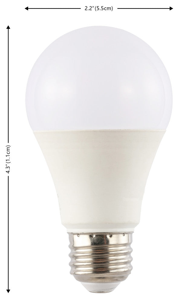 Non-Dimmable A19-9W LED Bulbs, E26 Base, 80+ CRI, 2700K, 805 Lumens, Pack of 4
