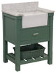 Charlotte 30" Bathroom Vanity, Sage Green, Carrara Marble