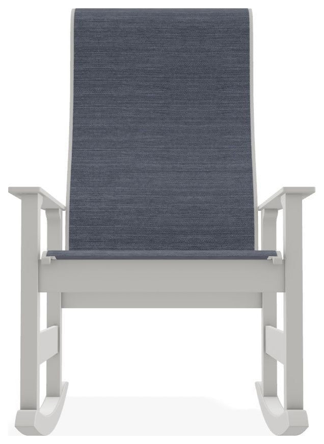 Leeward Sling Outdoor Supreme Rocker, Augustine Denim/Snow