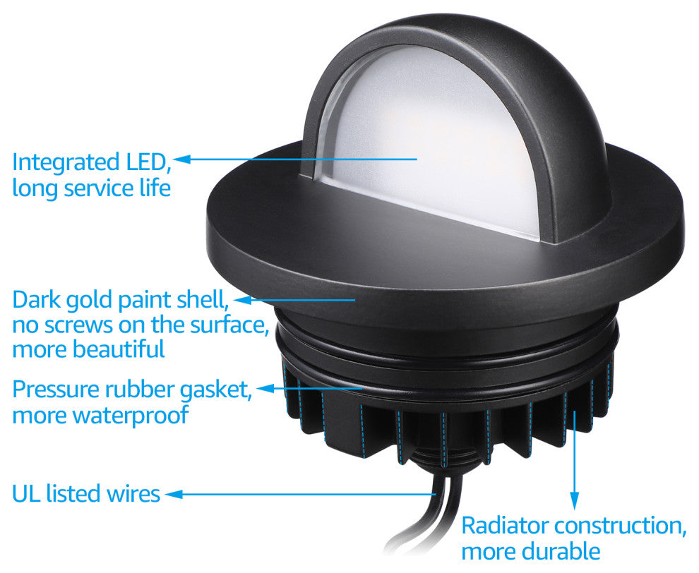 LEONLITE 6W Well Lights, Ground Landscape Light Outdoor, Pack of 6