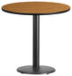 30" Round Natural Laminate Table Top With 18" Round Table Height Base