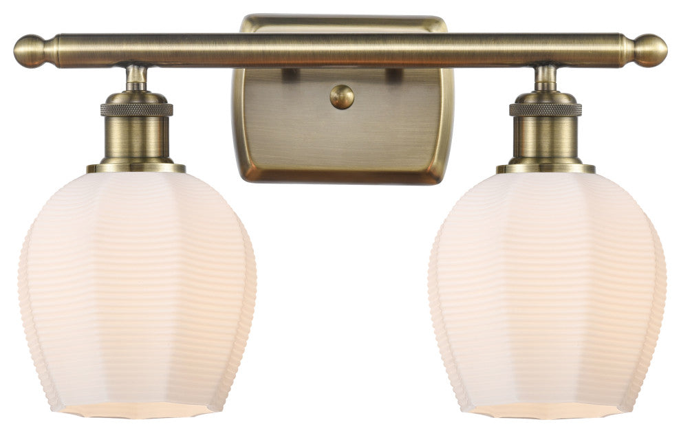 Innovations 516-2W-AB-G461-6 2 Light Bath Vanity Light, Antique Brass