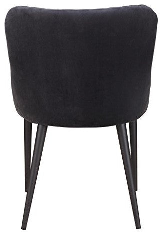 Contemporary Etta Dining Chair Dark Grey - Grey