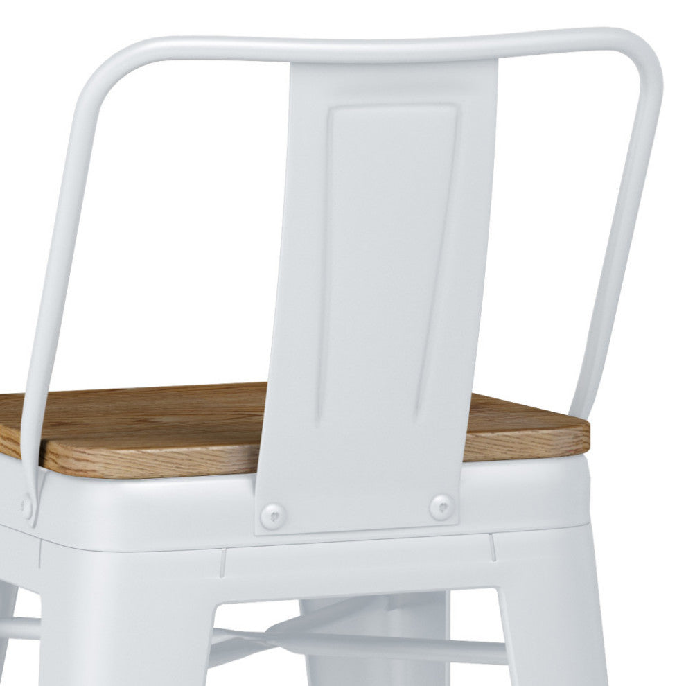 Rayne 24 inch Metal / Wood Counter Height Stool (Set of 4)