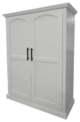 Modern Extra Wide Solid Wood Kitchen Pantry, Bright White