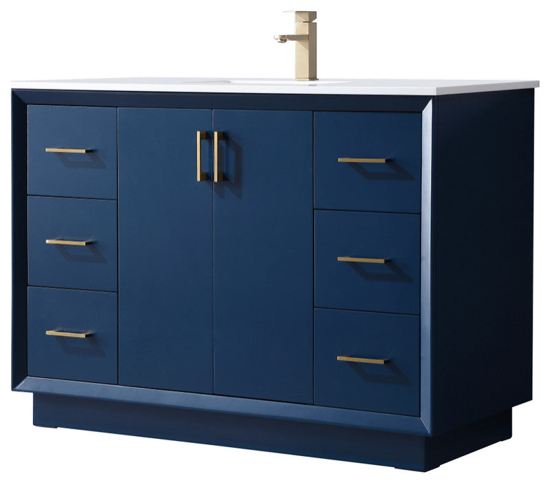 48" SIngle Bathroom Vanity, Blue
