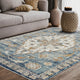 Abani Porto PRT170A Traditional Medallion Blue and Orange Area Rug