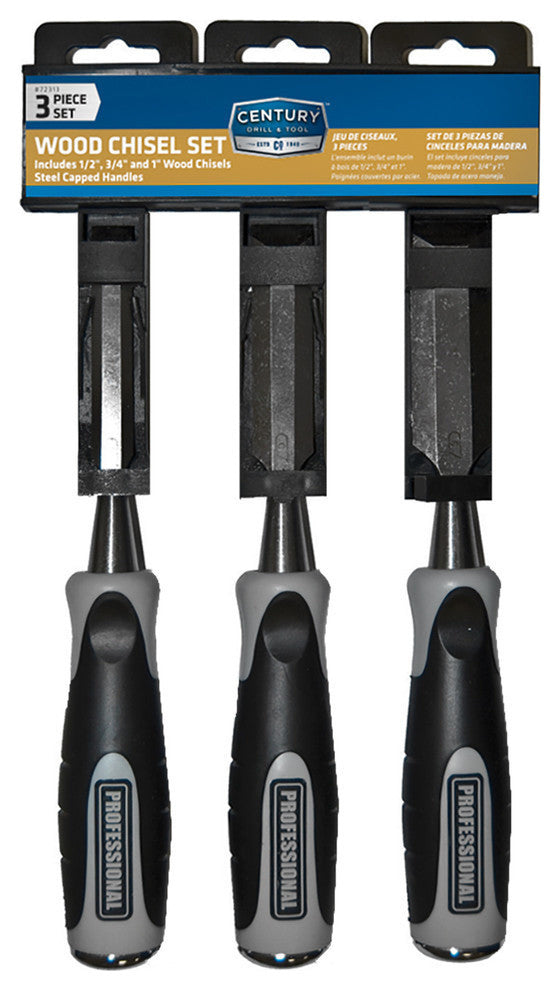 Professional Wood Chisels, 3 Piece Set