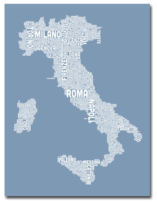 'Italy in Blue' Canvas Art by Michael Tompsett